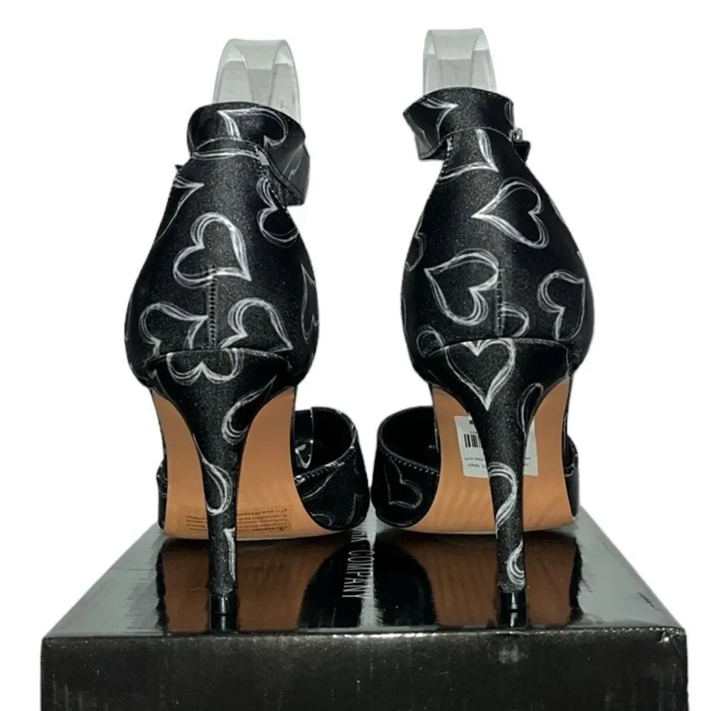 NY&Co Heart-Print Single-Band Stiletto Heels